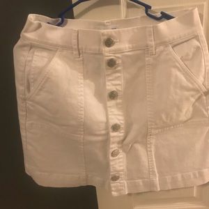 White denim Ann Taylor Loft skirt